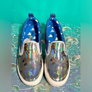 Disney Pixar Holographic canvas and leather slide